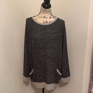 Lilbetter Long Sleeve Sweater (Charcoal & Light Gray)